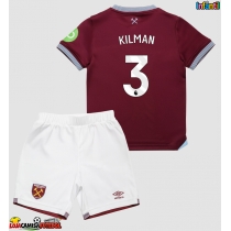 Camisa de Futebol West Ham United Max Kilman #3 Equipamento Principal Infantil 2025-26 Manga Curta (+ Calças curtas)